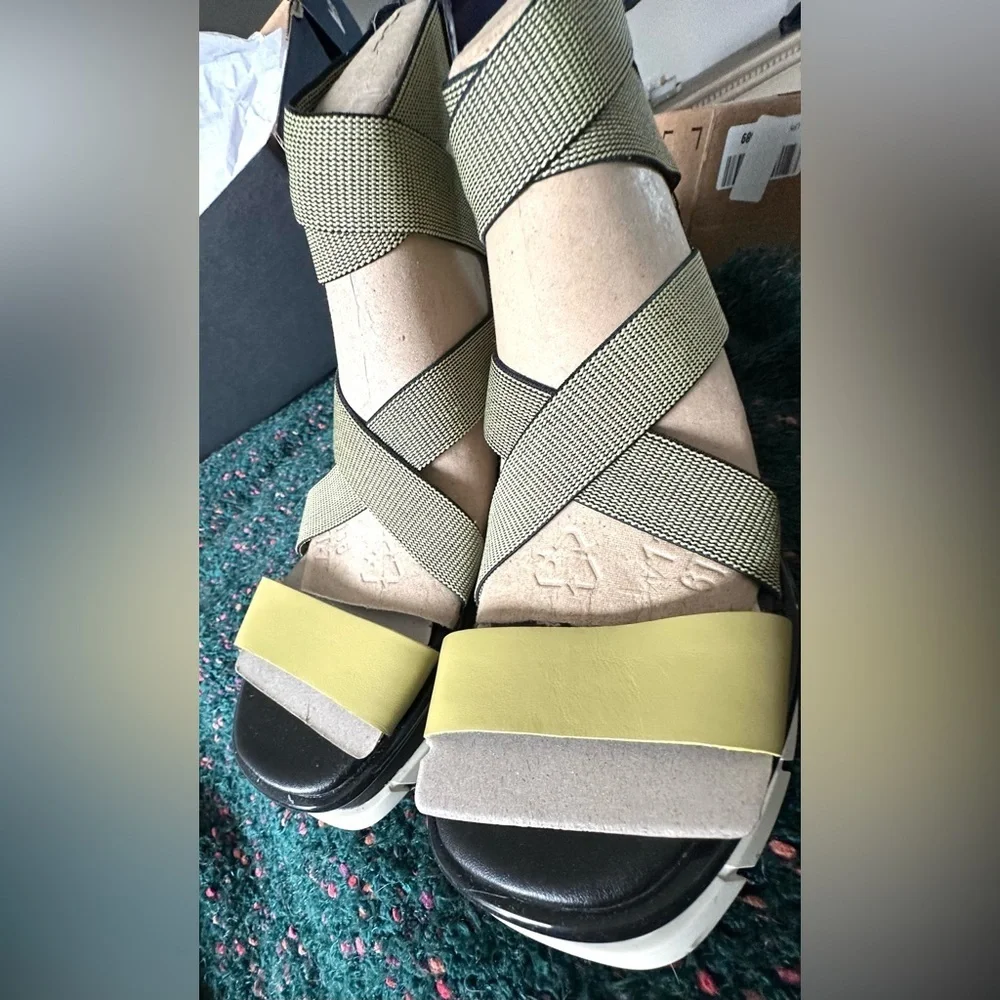 Sorel Joanie III Sport Wedge Sandals Olive NWT 7.5 Comfort Platform
